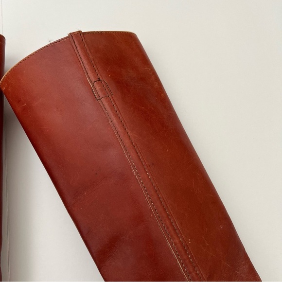 Vintage Redwood Mahogany Red Leather Tall Heeled Boot Size 5.5 - Picture 5 of 13